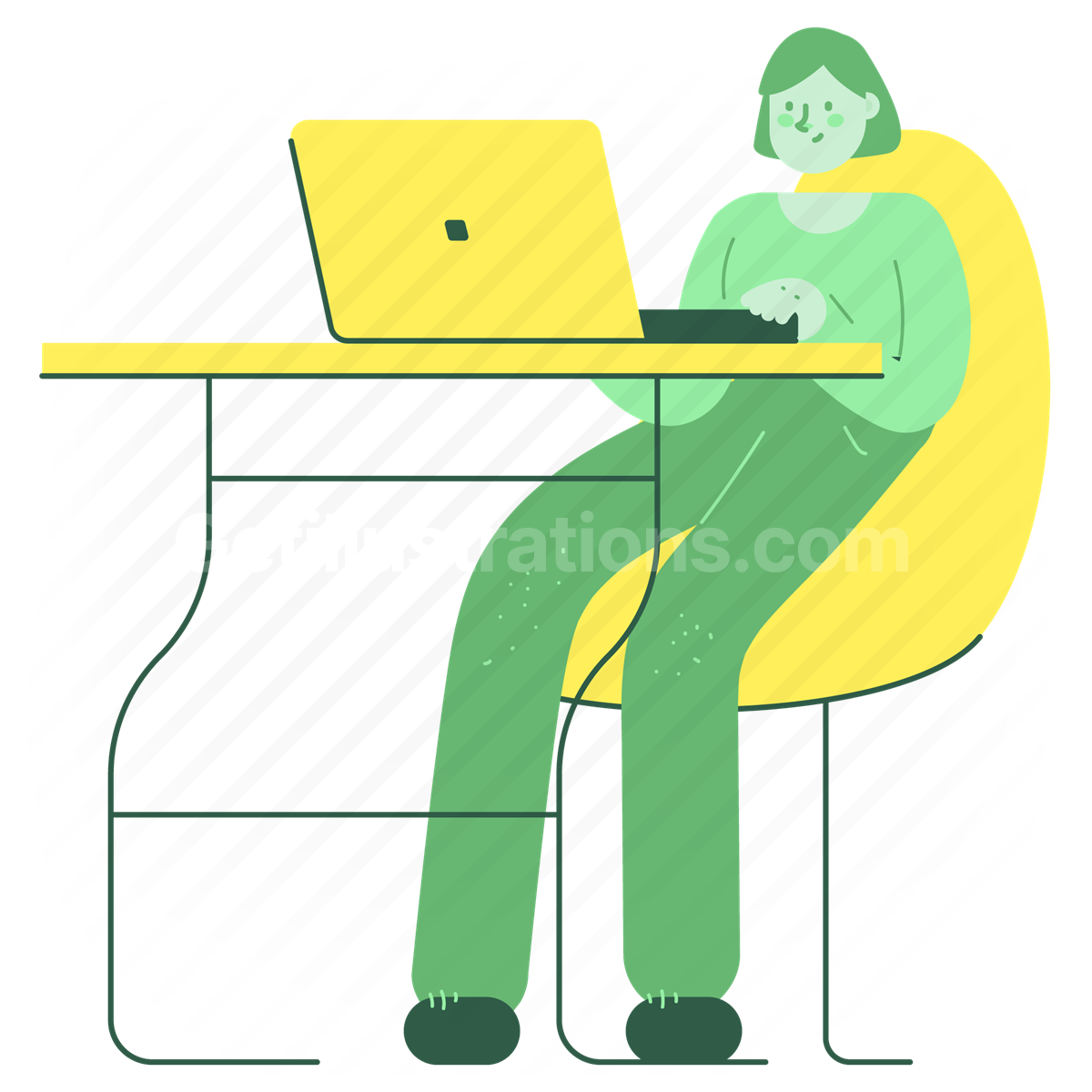 woman, female, person, workspace, desk, computer, laptop